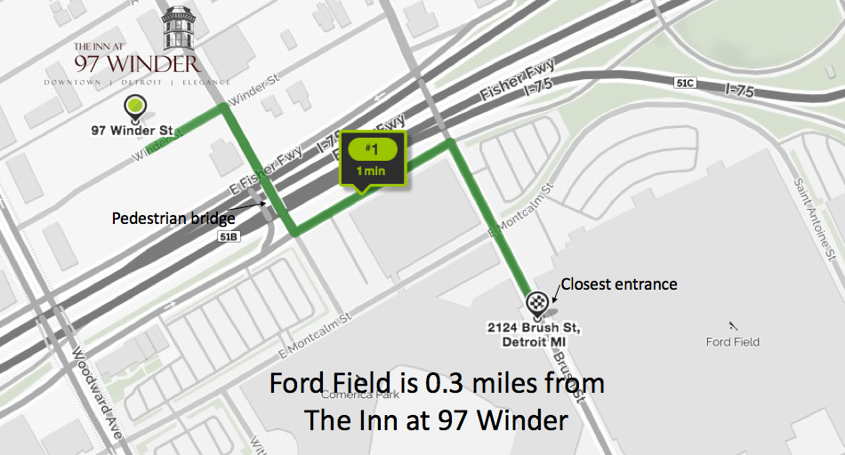 Closest hotel to Ford Field