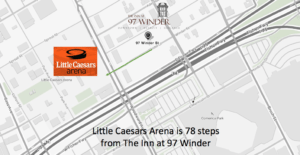 Closest hotel to Little Caesars Arena