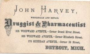 John Harvey's calling card.